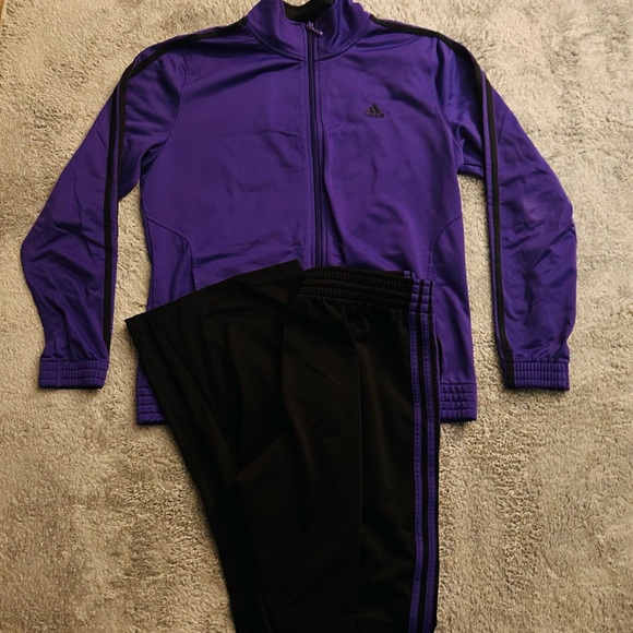 Adidas Purple Jogging Suit size Large - Picture 5 of 12